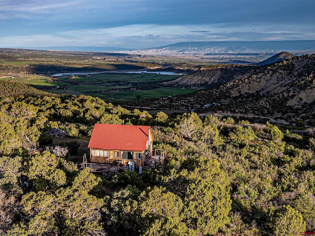351 Slide Down Rd, Crawford, CO 81415 - aerial overview of property's location featuring a mountainous background