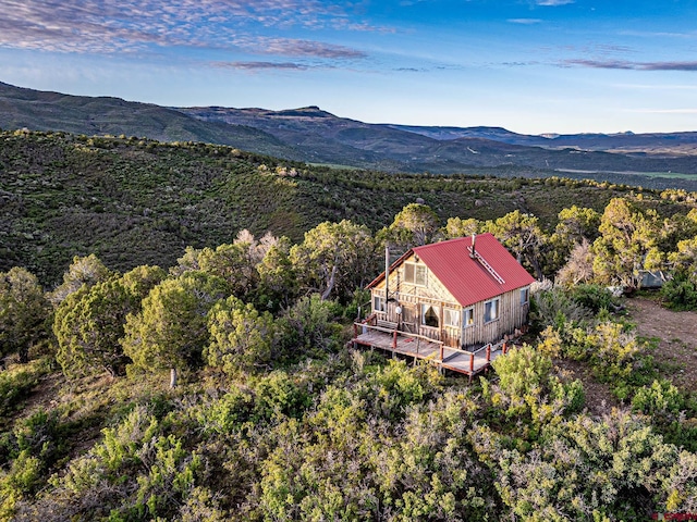 351 Slide Down Rd, Crawford, CO 81415 - aerial view of property and surrounding area with a forest and mountains