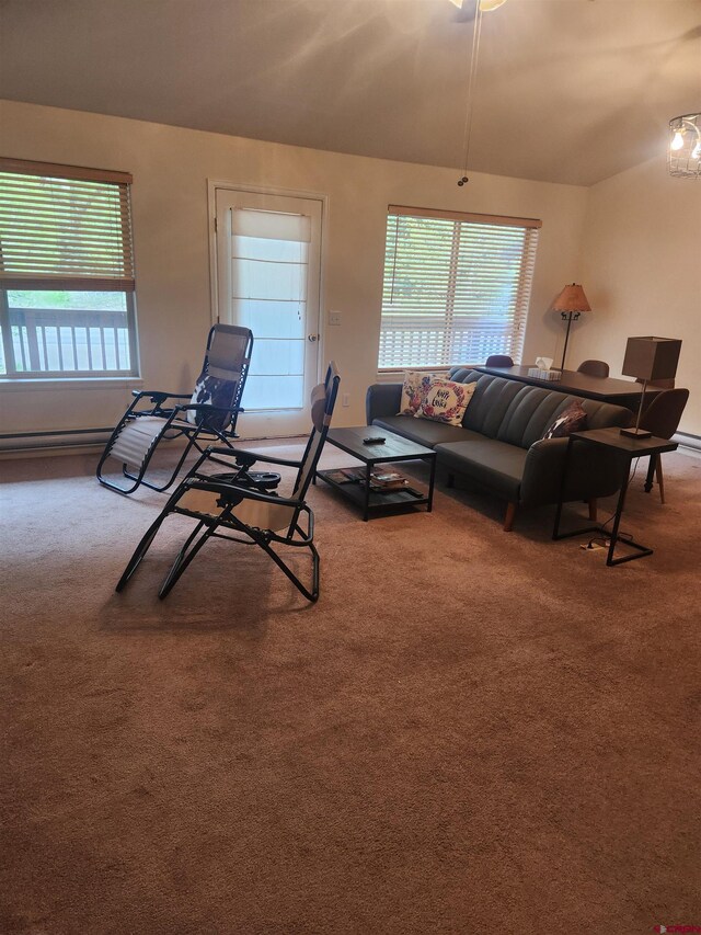 1286 Main St Unit 2, Ouray, CO 81432 - living room featuring carpet flooring and healthy amount of natural light