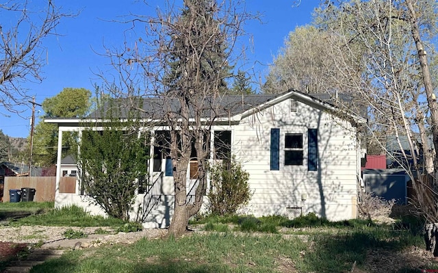2375 W 2nd Ave, Durango, CO 81301 - view of front of property with crawl space and fence