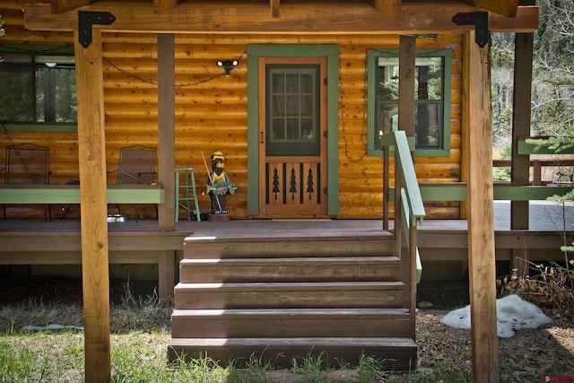 view of doorway to property