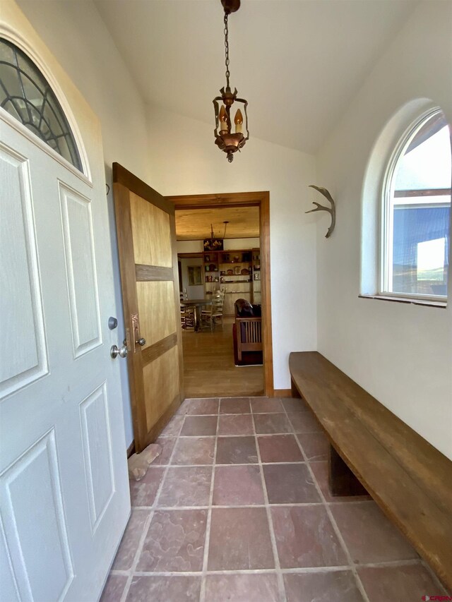 865 County Road 17, Gunnison, CO 81230 - mudroom with vaulted ceiling and tile patterned flooring