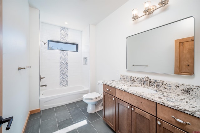 26217 Rd 38.5, Dolores, CO 81323 - full bath with toilet, vanity, shower / bath combination, tile patterned flooring, and baseboards