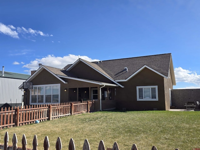 4189 Crowther Ln, Alamosa, CO 81101 - view of front facade featuring stucco siding and a shingled roof