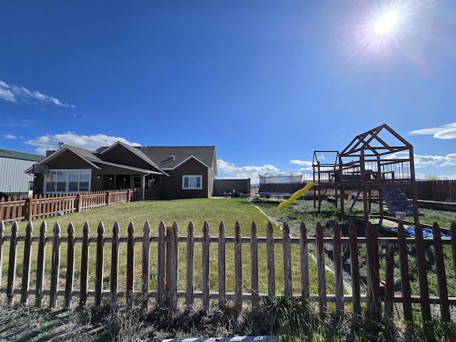 4189 Crowther Ln, Alamosa, CO 81101 - view of yard with a playground