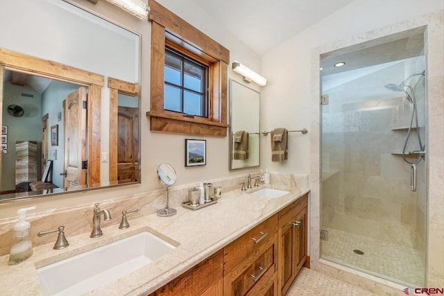 426 Saddle Ridge Ranch Rd, Crested Butte, CO 81224 - ensuite bathroom featuring double vanity and a shower stall