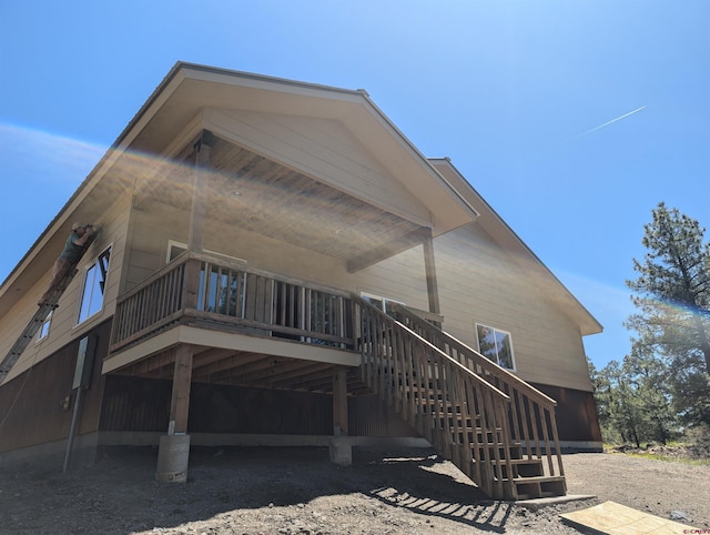 54 Lakewood St, Pagosa Springs, CO 81147 - back of house with stairway
