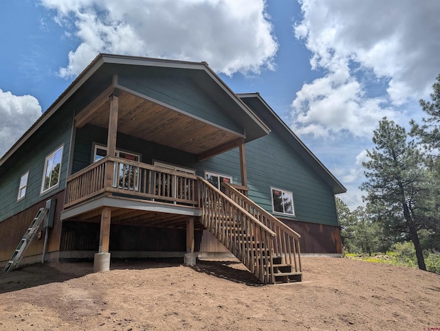 54 Lakewood St, Pagosa Springs, CO 81147 - back of house with stairs