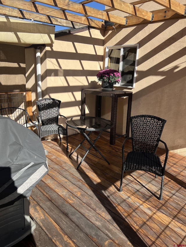 3515 Bennett St, Durango, CO 81301 - wooden terrace featuring a pergola