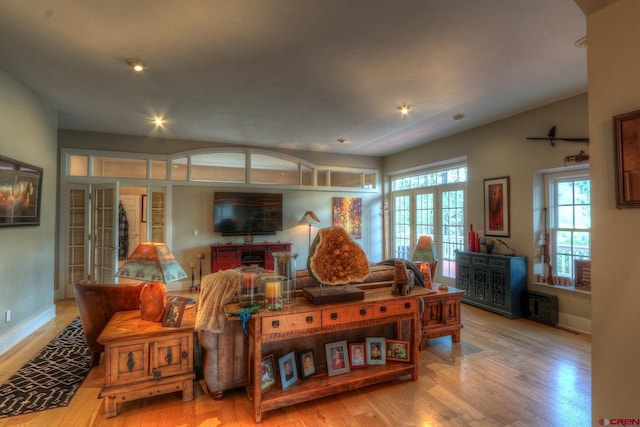 575 County Rd 253, Durango, CO 81301 - living room with wood finished floors, baseboards, and recessed lighting