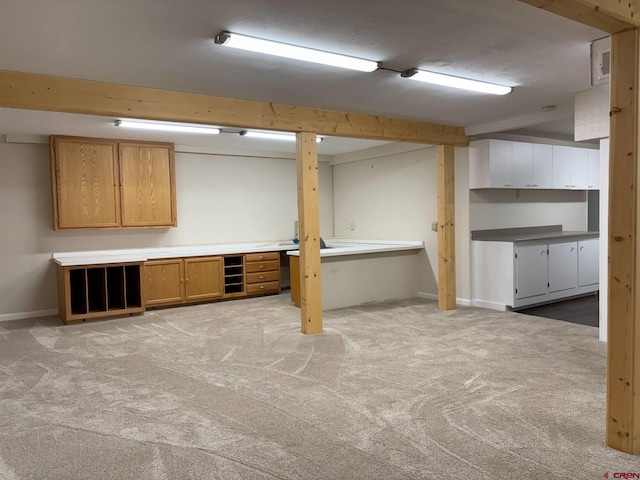 541 Perry Dr, Pagosa Springs, CO 81147 - finished basement with light carpet, wine cooler, and baseboards