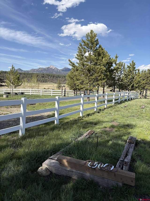 541 Perry Dr, Pagosa Springs, CO 81147 - view of yard featuring a mountain view and a rural view