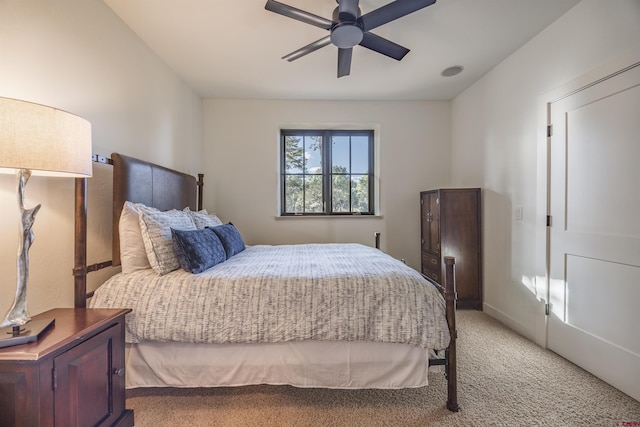 182 Juniper Rd S, Ridgway, CO 81432 - carpeted bedroom with a ceiling fan