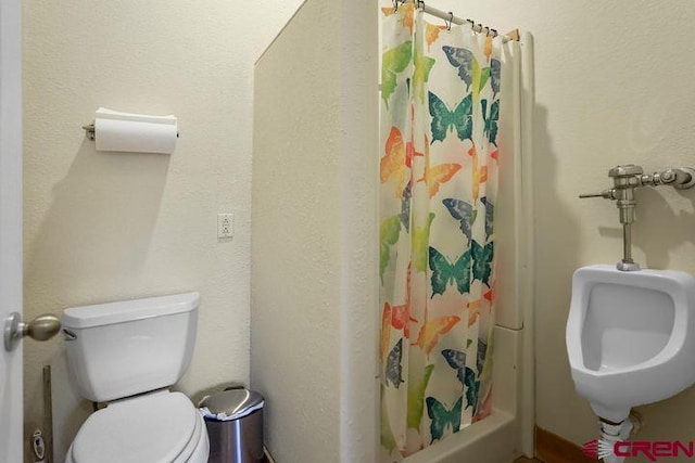 538 Rugby Mines Rd, Walsenburg, CO 81089 - bathroom with toilet and curtained shower