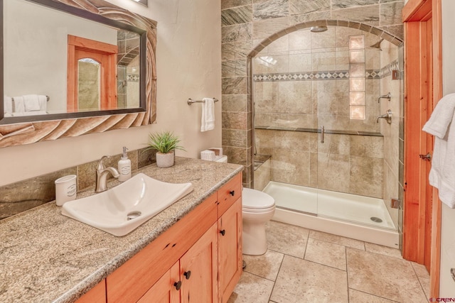 520B Whispering Wood Dr, Pagosa Springs, CO 81147 - full bath featuring vanity, a shower stall, and toilet
