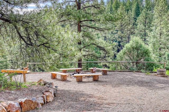 520B Whispering Wood Dr, Pagosa Springs, CO 81147 - view of yard featuring a wooded view