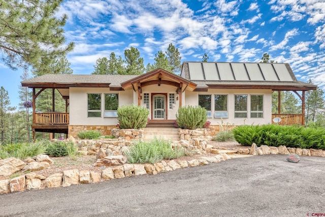 520B Whispering Wood Dr, Pagosa Springs, CO 81147 - view of front of home with stucco siding