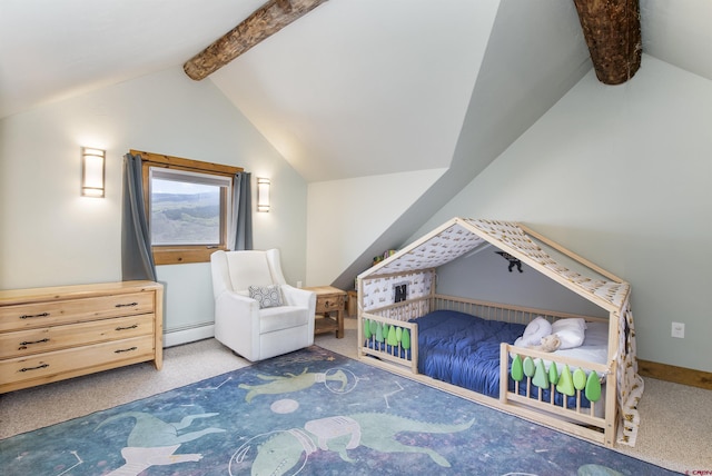 156 Zeligman St, Crested Butte, CO 81224 - carpeted bedroom with a baseboard heating unit and baseboards