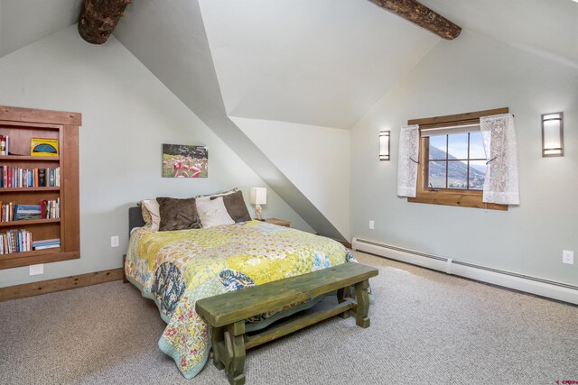 156 Zeligman St, Crested Butte, CO 81224 - bedroom with carpet flooring, a baseboard heating unit, and baseboards