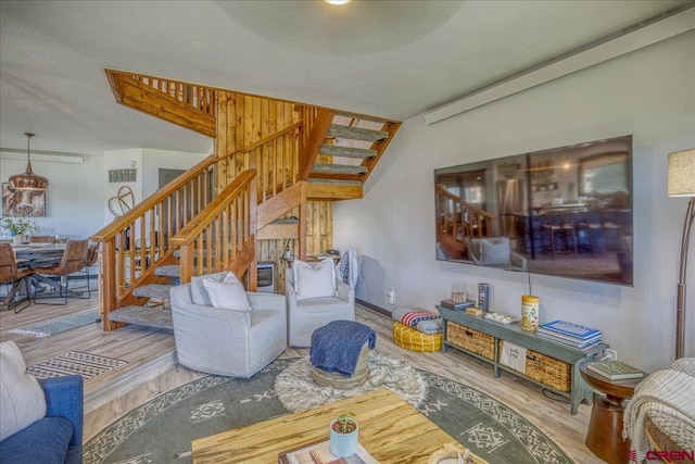 190 Luxury Pl Unit 3, Pagosa Springs, CO 81147 - living area with stairs and wood finished floors