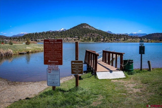 190 Luxury Pl Unit 3, Pagosa Springs, CO 81147 - dock with a water and mountain view