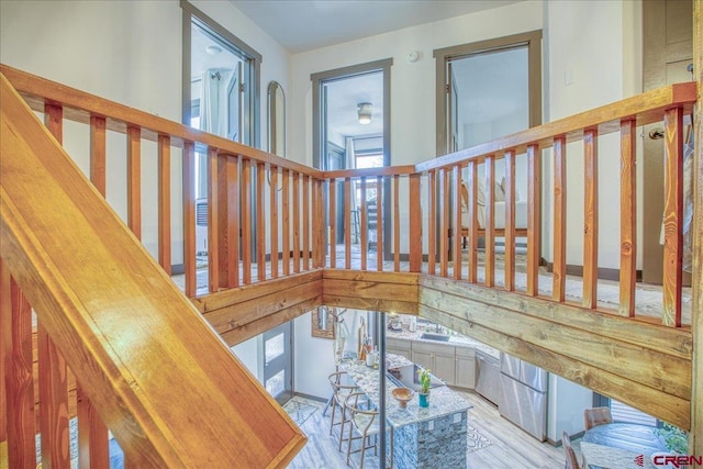 190 Luxury Pl Unit 3, Pagosa Springs, CO 81147 - staircase with wood finished floors