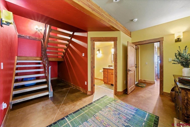 178 Valley View Rd, Ridgway, CO 81432 - stairway featuring baseboards