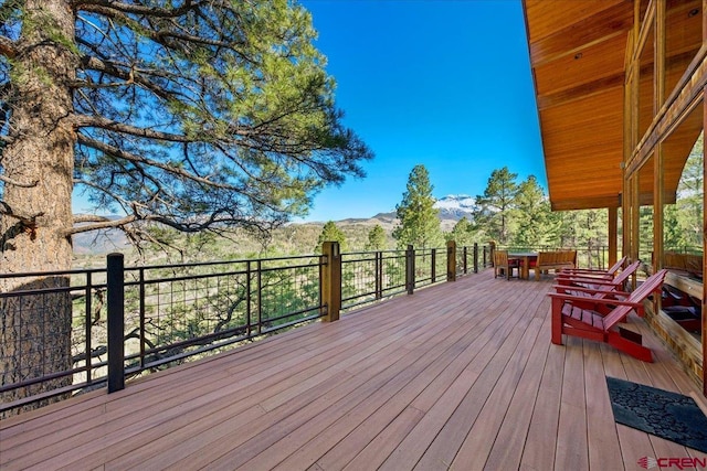 178 Valley View Rd, Ridgway, CO 81432 - wooden deck with a mountain view