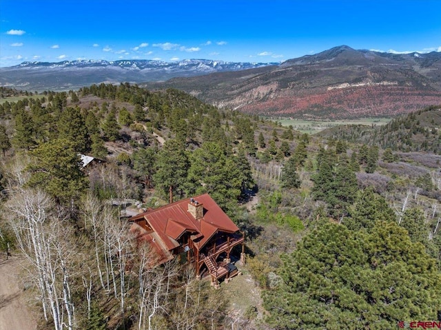 178 Valley View Rd, Ridgway, CO 81432 - view of property location featuring a mountainous background and a heavily wooded area