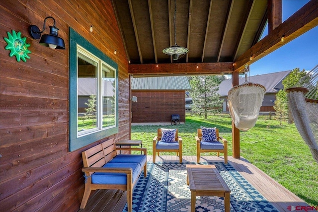 49 Sugarloaf Dr, Pagosa Springs, CO 81147 - view of patio featuring an outdoor hangout area
