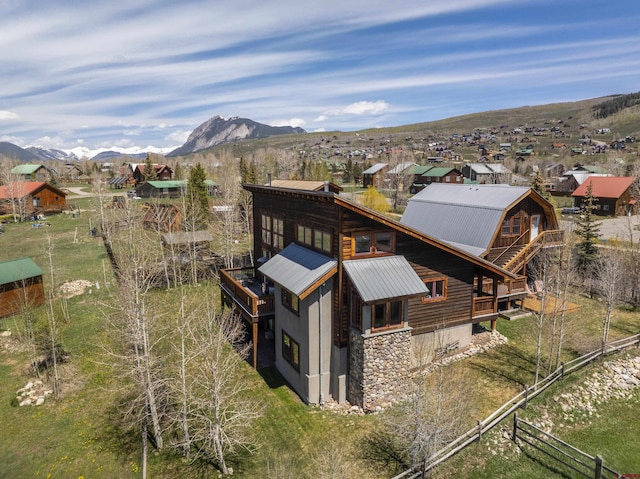 190 Teocalli Rd, Crested Butte, CO 81224 - aerial view of residential area featuring mountains