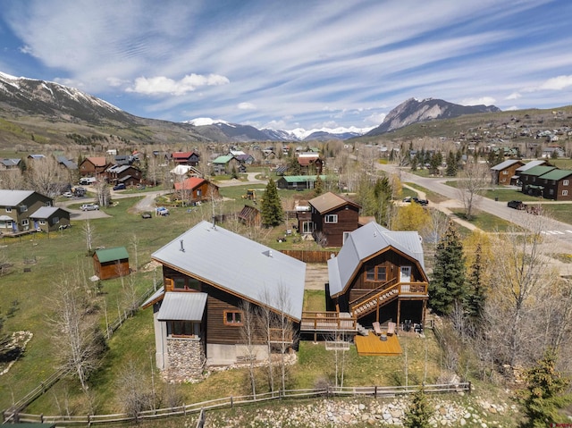 190 Teocalli Rd, Crested Butte, CO 81224 - aerial view of residential area with a mountainous background