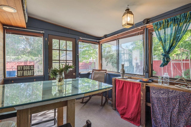 1615 Maple Ct, Grand Junction, CO 81505 - sunroom / solarium with lofted ceiling, plenty of natural light, and carpet