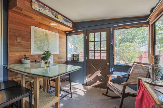 1615 Maple Ct, Grand Junction, CO 81505 - sunroom / solarium featuring carpet floors and wood walls
