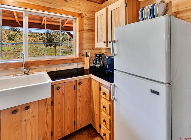 LOT7 Aspen Hills Rd, Cedaredge, CO 81413 - kitchen with freestanding refrigerator and a sink