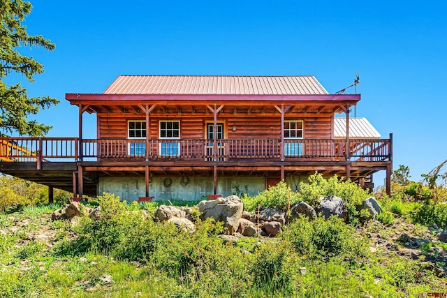LOT7 Aspen Hills Rd, Cedaredge, CO 81413 - rear view of property with metal roof and a deck