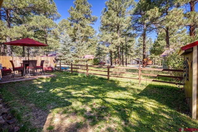 43 W Radiant Ct, Pagosa Springs, CO 81147 - view of yard with a patio