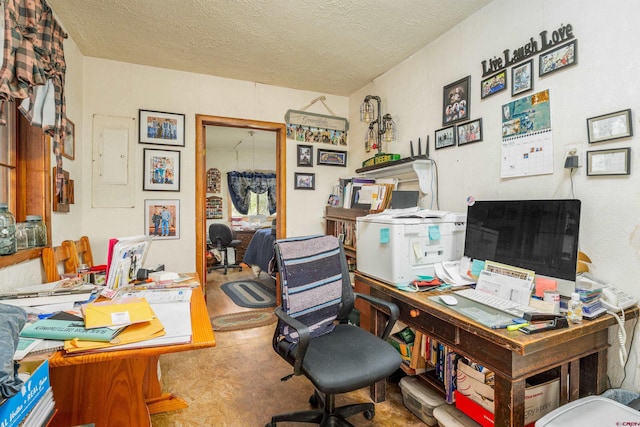 42254 Piburn Flats Rd, Crawford, CO 81415 - home office featuring a textured ceiling