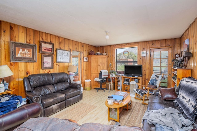 42254 Piburn Flats Rd, Crawford, CO 81415 - living room with wood finished floors and wooden walls