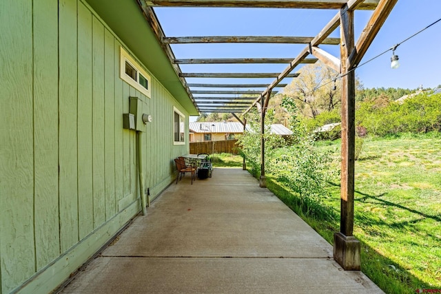 2503 Borrego Dr, Durango, CO 81301 - view of patio featuring a pergola