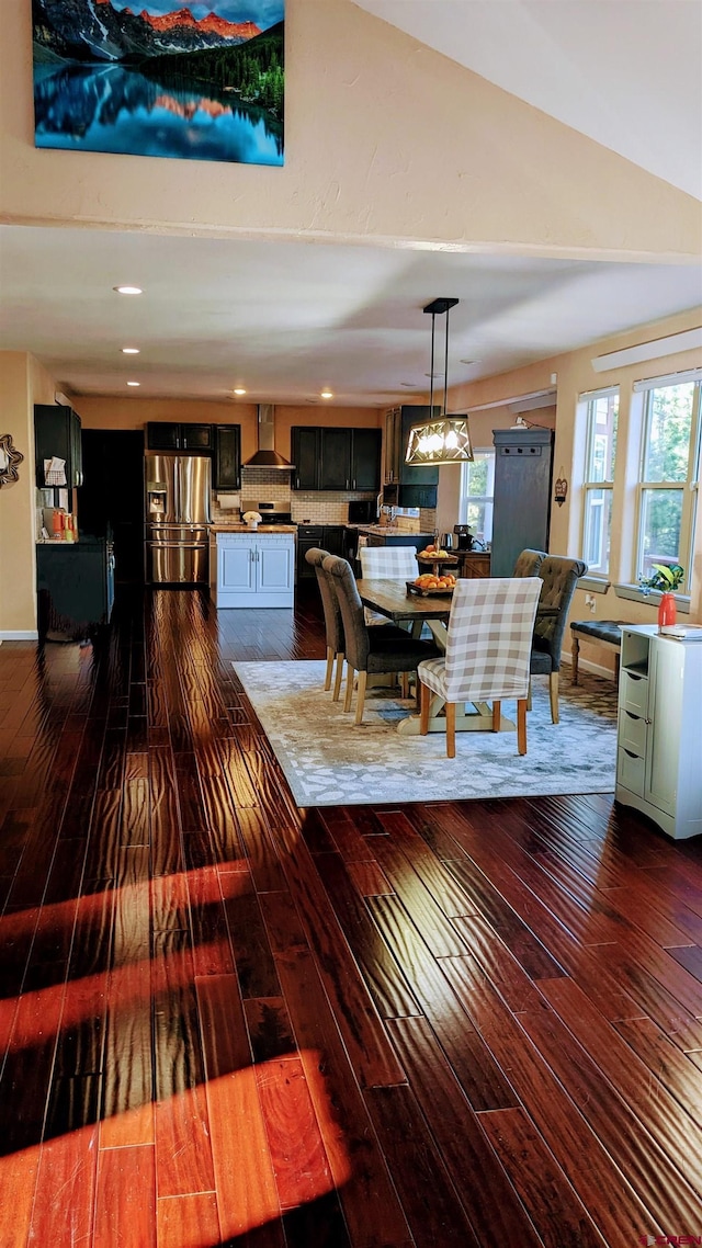 1625 Keepsake Loop, Westcliffe, CO 81252 - dining space featuring hardwood / wood-style flooring and recessed lighting