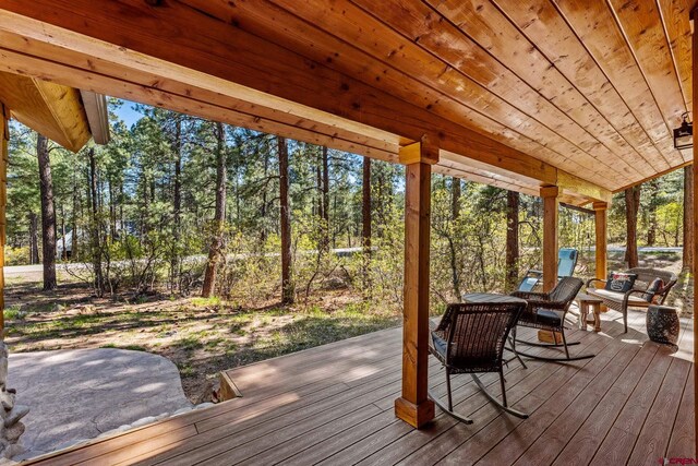 380 Eagle Pass, Durango, CO 81301 - view of wooden terrace