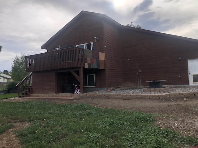 22 Lancer Ct, Pagosa Springs, CO 81147 - back of house with stairs