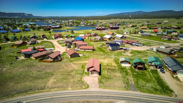 2038 Park Ave, Pagosa Springs, CO 81147 - aerial perspective of suburban area with a water and mountain view