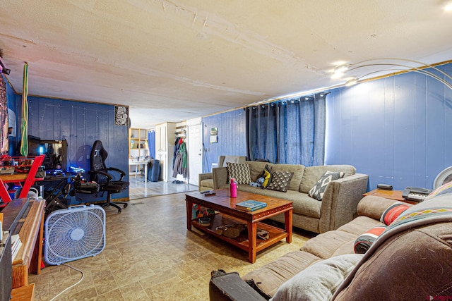 3268 E Rd Unit 1, Clifton, CO 81520 - living room with wooden walls