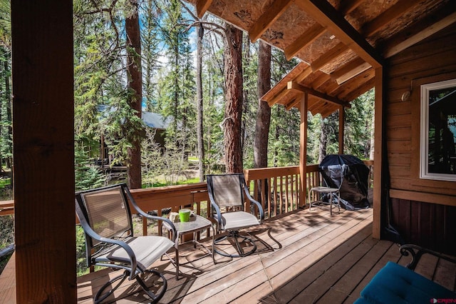 37 Verde Ln, Durango, CO 81301 - wooden terrace featuring grilling area