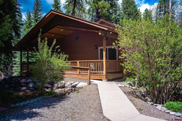 37 Verde Ln, Durango, CO 81301 - view of front facade featuring a deck
