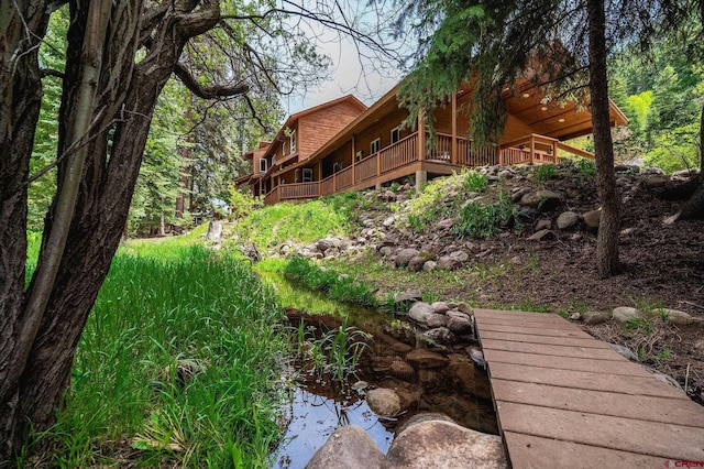 37 Verde Ln, Durango, CO 81301 - view of yard with a wooden deck