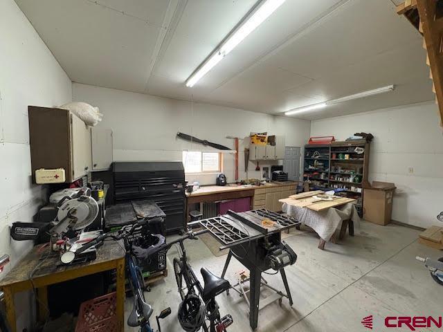 250 Pashuta Dr, Gunnison, CO 81230 - garage with a workshop area