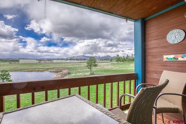 88 W Peregrine Cir Unit 4Unit 1, Pagosa Springs, CO 81147 - balcony with a water and mountain view